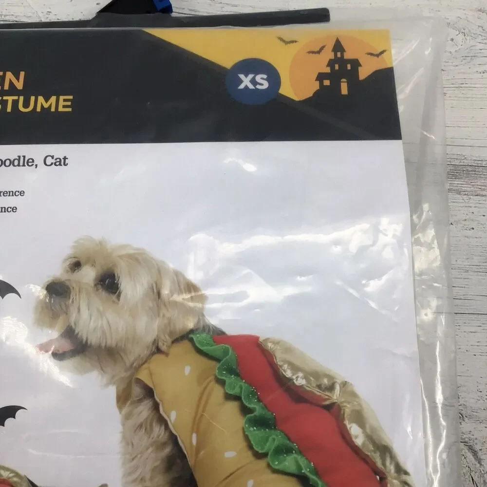 Vibrant Life Hot Dog Pet Halloween Costume – XS – Fits 5-10 lb Dog or Cat